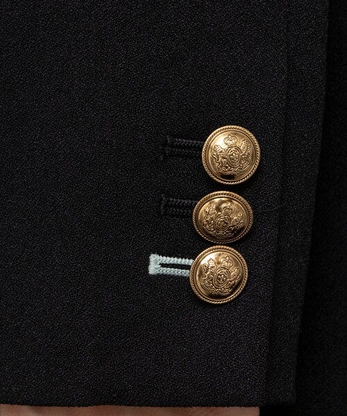 NOLLEY’S（ノーリーズ）の「ウォッシャブルツイードライクダブルジャケット（テーラードジャケット・レディース・ネイビー/ブラック・36/38）」の6枚目の写真