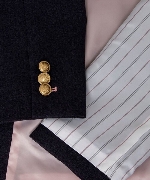 NOLLEY’S（ノーリーズ）の「ウォッシャブルツイードライクダブルジャケット（テーラードジャケット・レディース・ネイビー/ブラック・36/38）」の3枚目の写真