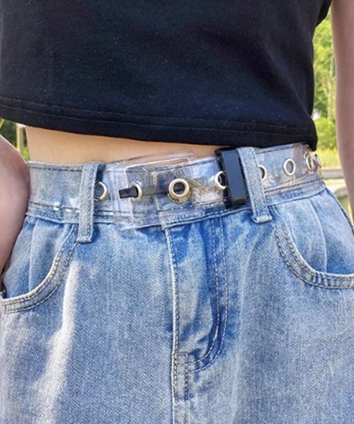 ALL RUNS(オールランズ)の「▲COLOR CLEAR BELT/カラークリアベルト(ベルト・レディース・ブラック/ホワイト・ONE SIZE)」の14枚目の写真