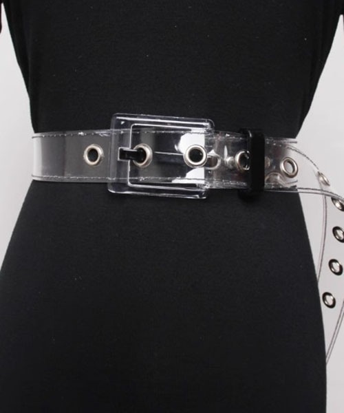 ALL RUNS(オールランズ)の「▲COLOR CLEAR BELT/カラークリアベルト(ベルト・レディース・ブラック/ホワイト・ONE SIZE)」の19枚目の写真