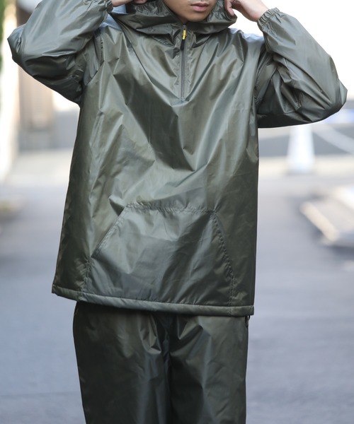 セール】【FORECAST】インナーキルティング アノラックハーフジップ