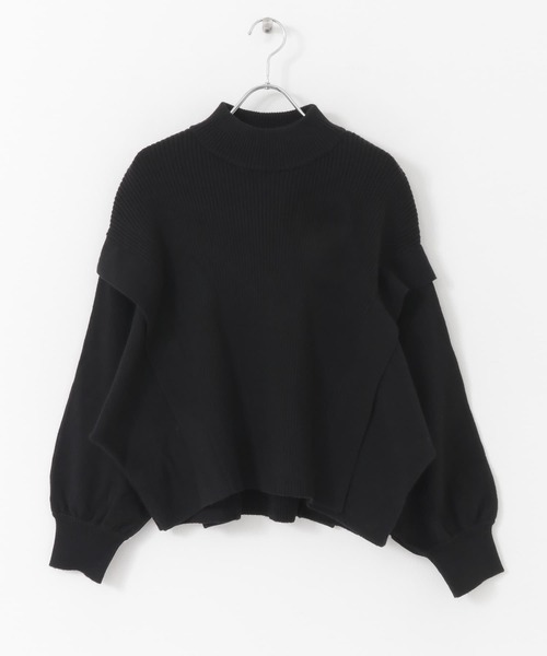 SENSE OF PLACE by URBAN RESEARCH（センスオブプレイスバイアーバンリサーチ）の「ストレッチショルダータックセーター（ニット/セーター・レディース・オフホワイト/ブラック/オレンジ/グレー/ライトブルー・ONE）」の8枚目の写真