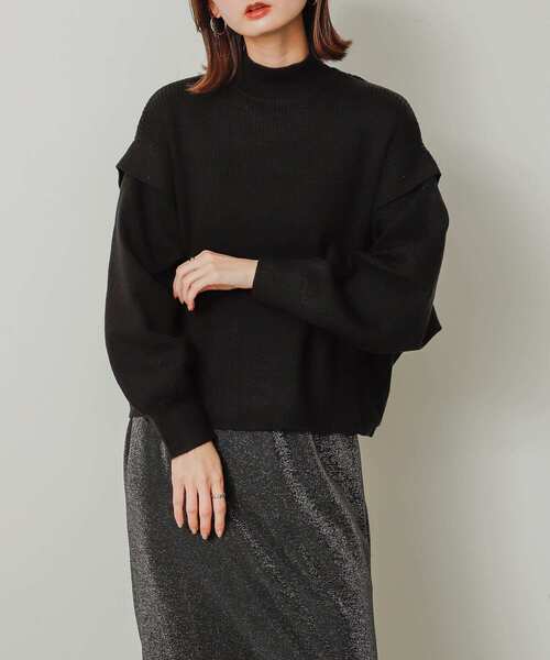 SENSE OF PLACE by URBAN RESEARCH（センスオブプレイスバイアーバンリサーチ）の「ストレッチショルダータックセーター（ニット/セーター・レディース・オフホワイト/ブラック/オレンジ/グレー/ライトブルー・ONE）」の18枚目の写真