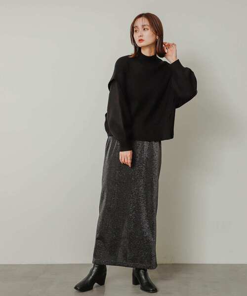 SENSE OF PLACE by URBAN RESEARCH（センスオブプレイスバイアーバンリサーチ）の「ストレッチショルダータックセーター（ニット/セーター・レディース・オフホワイト/ブラック/オレンジ/グレー/ライトブルー・ONE）」の21枚目の写真