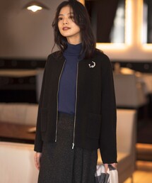 J.PRESS Ladies（J.プレス レディス）の「【洗える】BOUCLE BLOUSON ニット アウター（カーディガン/ボレロ・レディース）」