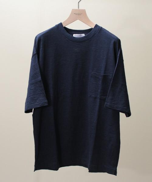 BEAUTY&YOUTH UNITED ARROWS（ビューティーアンドユースユナイテッドアローズ）の「【WEB限定】by ∴ エアスラブ ワイドクルーネック ハーフスリーブ カットソー MADE IN JAPAN◆（Tシャツ/カットソー・メンズ・ホワイト/ネイビー/コバルトブルー/レッド・MEDIUM/SMALL/LARGE）」の3枚目の写真