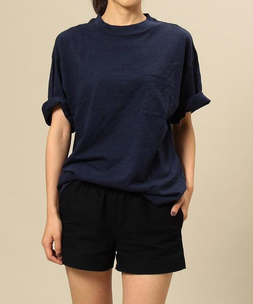 BEAUTY&YOUTH UNITED ARROWS（ビューティーアンドユースユナイテッドアローズ）の「【WEB限定】by ∴ エアスラブ ワイドクルーネック ハーフスリーブ カットソー MADE IN JAPAN◆（Tシャツ/カットソー・メンズ・ホワイト/ネイビー/コバルトブルー/レッド・MEDIUM/SMALL/LARGE）」の9枚目の写真