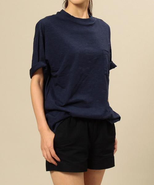 BEAUTY&YOUTH UNITED ARROWS（ビューティーアンドユースユナイテッドアローズ）の「【WEB限定】by ∴ エアスラブ ワイドクルーネック ハーフスリーブ カットソー MADE IN JAPAN◆（Tシャツ/カットソー・メンズ・ホワイト/ネイビー/コバルトブルー/レッド・MEDIUM/SMALL/LARGE）」の10枚目の写真