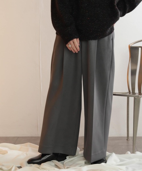 SENSE OF PLACE by URBAN RESEARCH（センスオブプレイスバイアーバンリサーチ）の「『セットアップ対応』 ツイルスエードタッチボリュームワイドパンツ（その他パンツ・メンズ・ベージュ/グレー/ブラック・LARGE/MEDIUM）」の5枚目の写真