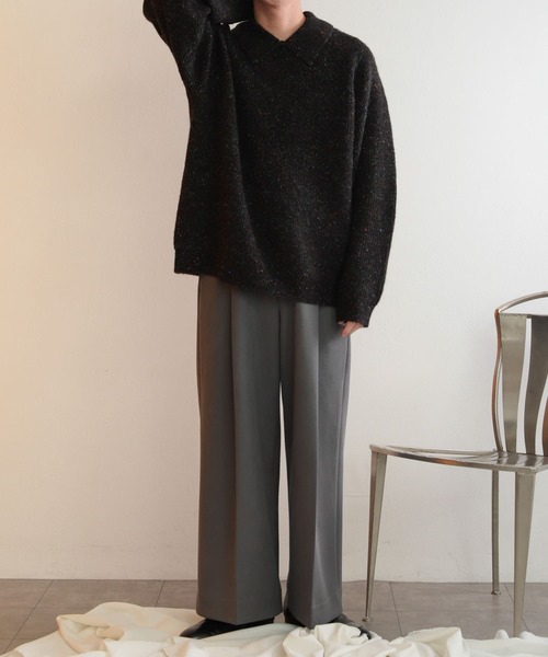 SENSE OF PLACE by URBAN RESEARCH（センスオブプレイスバイアーバンリサーチ）の「『セットアップ対応』 ツイルスエードタッチボリュームワイドパンツ（その他パンツ・メンズ・ベージュ/グレー/ブラック・LARGE/MEDIUM）」の8枚目の写真