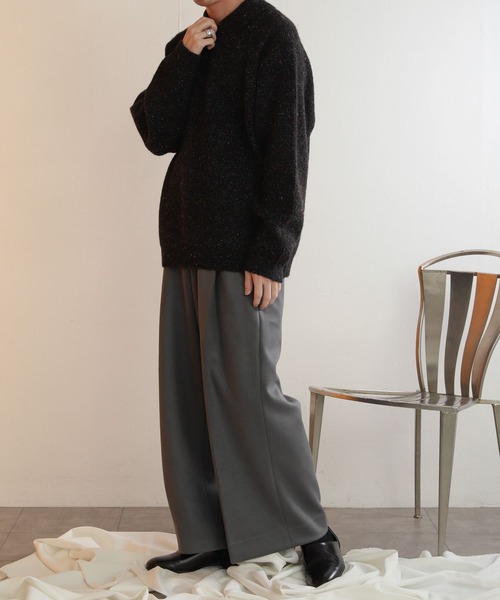 SENSE OF PLACE by URBAN RESEARCH（センスオブプレイスバイアーバンリサーチ）の「『セットアップ対応』 ツイルスエードタッチボリュームワイドパンツ（その他パンツ・メンズ・ベージュ/グレー/ブラック・LARGE/MEDIUM）」の10枚目の写真