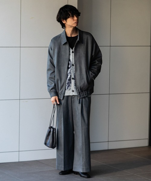 SENSE OF PLACE by URBAN RESEARCH（センスオブプレイスバイアーバンリサーチ）の「『セットアップ対応』 ツイルスエードタッチボリュームワイドパンツ（その他パンツ・メンズ・ベージュ/グレー/ブラック・LARGE/MEDIUM）」の11枚目の写真