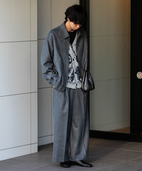 SENSE OF PLACE by URBAN RESEARCH（センスオブプレイスバイアーバンリサーチ）の「『セットアップ対応』 ツイルスエードタッチボリュームワイドパンツ（その他パンツ・メンズ・ベージュ/グレー/ブラック・LARGE/MEDIUM）」の13枚目の写真