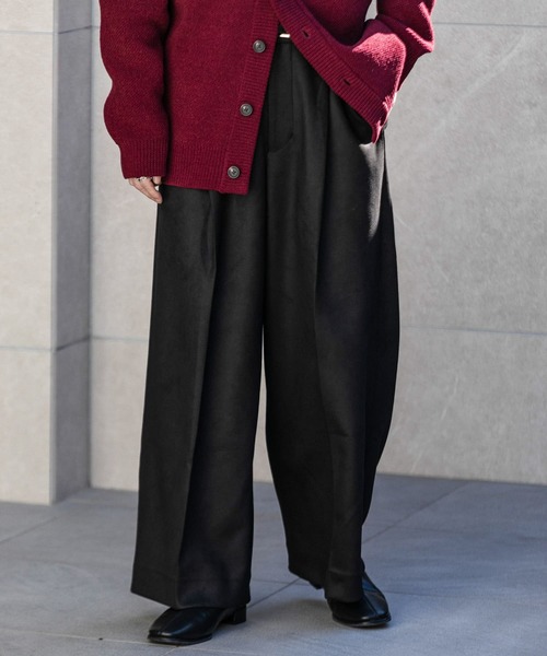 SENSE OF PLACE by URBAN RESEARCH（センスオブプレイスバイアーバンリサーチ）の「『セットアップ対応』 ツイルスエードタッチボリュームワイドパンツ（その他パンツ・メンズ・ベージュ/グレー/ブラック・LARGE/MEDIUM）」の15枚目の写真