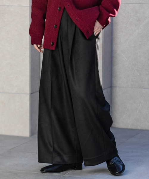 SENSE OF PLACE by URBAN RESEARCH（センスオブプレイスバイアーバンリサーチ）の「『セットアップ対応』 ツイルスエードタッチボリュームワイドパンツ（その他パンツ・メンズ・ベージュ/グレー/ブラック・LARGE/MEDIUM）」の16枚目の写真