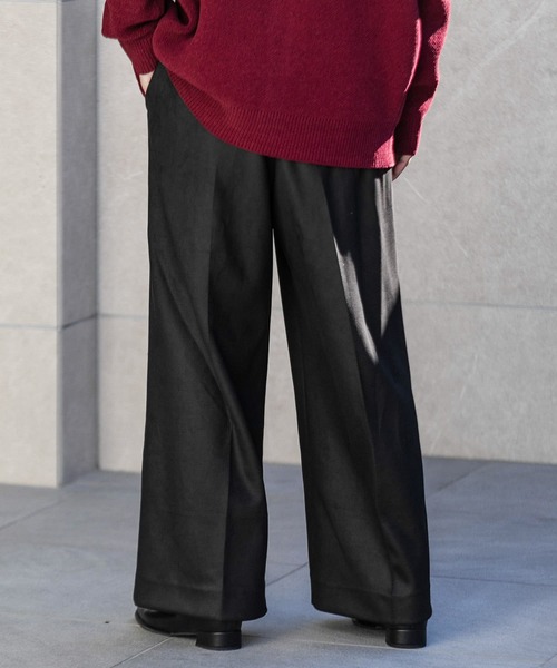 SENSE OF PLACE by URBAN RESEARCH（センスオブプレイスバイアーバンリサーチ）の「『セットアップ対応』 ツイルスエードタッチボリュームワイドパンツ（その他パンツ・メンズ・ベージュ/グレー/ブラック・LARGE/MEDIUM）」の17枚目の写真