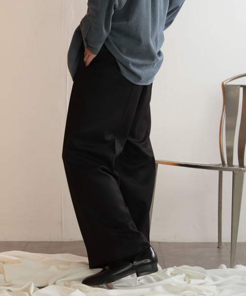 SENSE OF PLACE by URBAN RESEARCH（センスオブプレイスバイアーバンリサーチ）の「『セットアップ対応』 ツイルスエードタッチボリュームワイドパンツ（その他パンツ・メンズ・ベージュ/グレー/ブラック・LARGE/MEDIUM）」の22枚目の写真