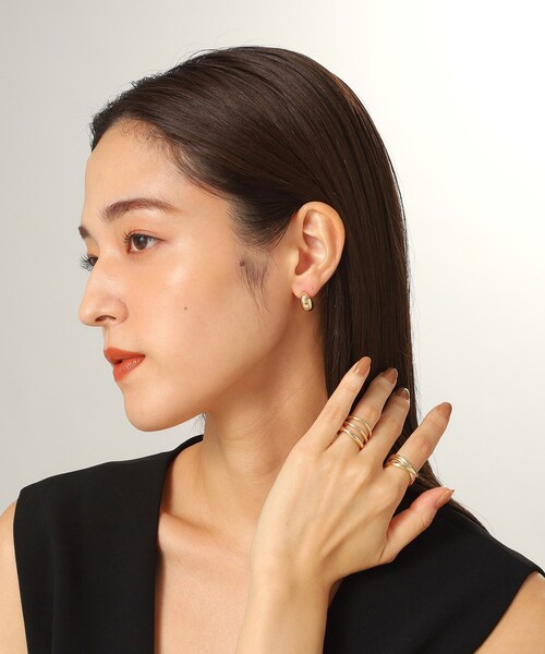 COCOSHNIK(ココシュニック)の「K10クロスライン リング(リング・レディース・イエローゴールド・14号/12号)」の6枚目の写真