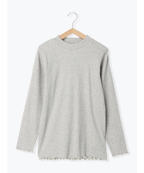 Samansa Mos2（サマンサ モスモス）の「テレコリブハイネックカットソー（Tシャツ/カットソー・レディース・ブラック/グレー/ベージュ/キナリ・F）」の3枚目の写真