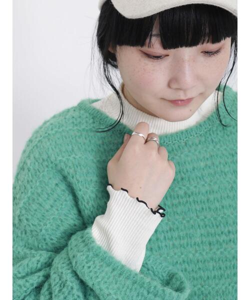 Samansa Mos2（サマンサ モスモス）の「テレコリブハイネックカットソー（Tシャツ/カットソー・レディース・ブラック/グレー/ベージュ/キナリ・F）」の5枚目の写真