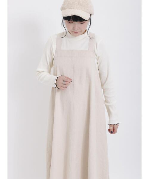 Samansa Mos2（サマンサ モスモス）の「テレコリブハイネックカットソー（Tシャツ/カットソー・レディース・ブラック/グレー/ベージュ/キナリ・F）」の7枚目の写真