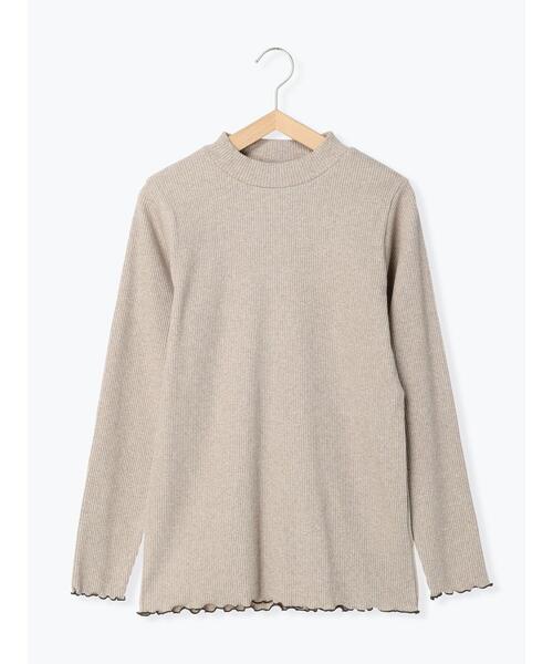 Samansa Mos2（サマンサ モスモス）の「テレコリブハイネックカットソー（Tシャツ/カットソー・レディース・ブラック/グレー/ベージュ/キナリ・F）」の11枚目の写真