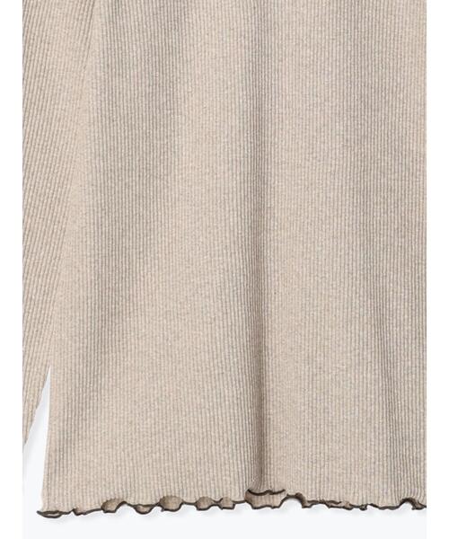 Samansa Mos2（サマンサ モスモス）の「テレコリブハイネックカットソー（Tシャツ/カットソー・レディース・ブラック/グレー/ベージュ/キナリ・F）」の15枚目の写真