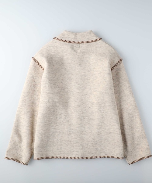 BACK NUMBER（バックナンバー）の「【BACK NUMBER】配色ステッチニットカーディガン（カーディガン/ボレロ・レディース・ブラウン/オフホワイト・M/L）」の13枚目の写真