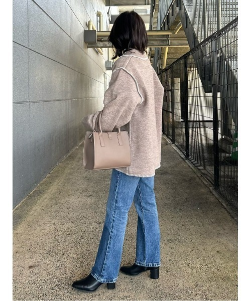 BACK NUMBER（バックナンバー）の「【BACK NUMBER】配色ステッチニットカーディガン（カーディガン/ボレロ・レディース・ブラウン/オフホワイト・M/L）」の17枚目の写真