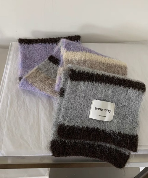 Vipoa（ヴィポア）の「モヘアライクマフラー（マフラー・レディース・ピンク/パープル/グレー/グリーン/ベージュ・FREE）」の19枚目の写真