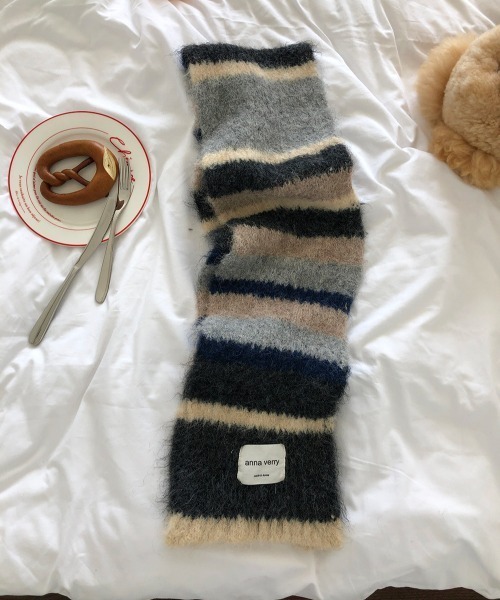 Vipoa（ヴィポア）の「モヘアライクマフラー（マフラー・レディース・ピンク/パープル/グレー/グリーン/ベージュ・FREE）」の9枚目の写真