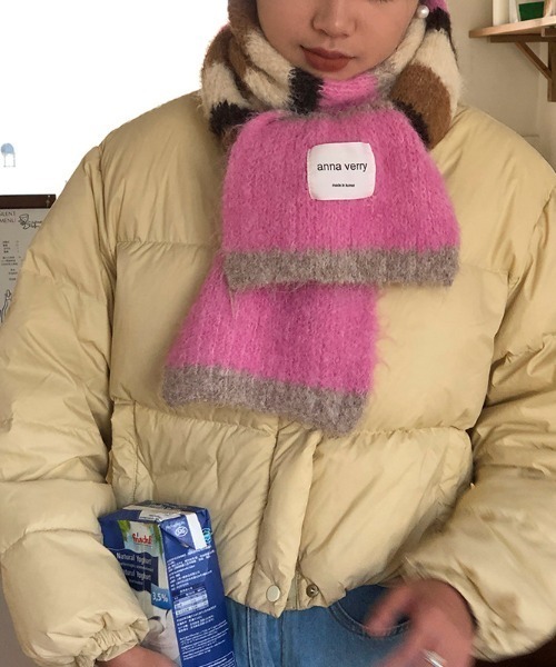 Vipoa（ヴィポア）の「モヘアライクマフラー（マフラー・レディース・ピンク/パープル/グレー/グリーン/ベージュ・FREE）」の11枚目の写真