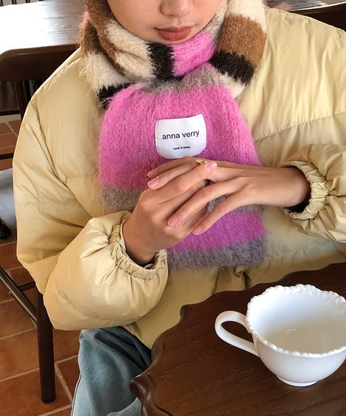 Vipoa（ヴィポア）の「モヘアライクマフラー（マフラー・レディース・ピンク/パープル/グレー/グリーン/ベージュ・FREE）」の10枚目の写真