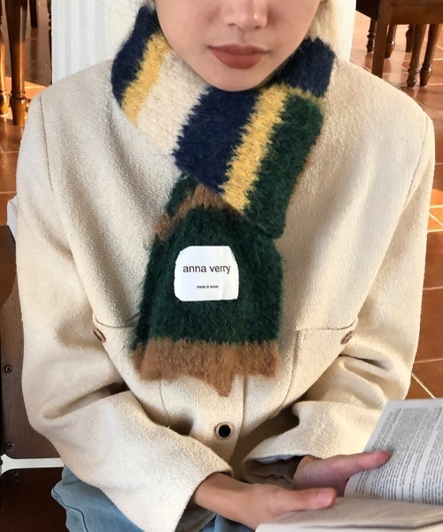 Vipoa（ヴィポア）の「モヘアライクマフラー（マフラー・レディース・ピンク/パープル/グレー/グリーン/ベージュ・FREE）」の21枚目の写真