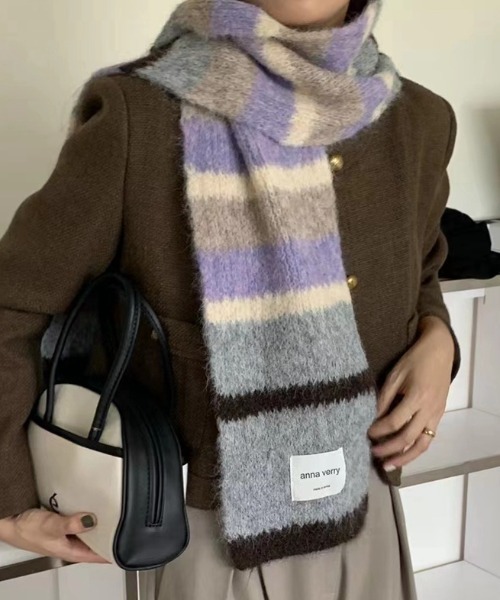 Vipoa（ヴィポア）の「モヘアライクマフラー（マフラー・レディース・ピンク/パープル/グレー/グリーン/ベージュ・FREE）」の18枚目の写真