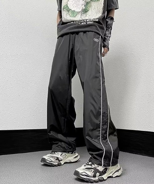 セール】サイドダブルラインナイロントラックパンツ / ジャージ