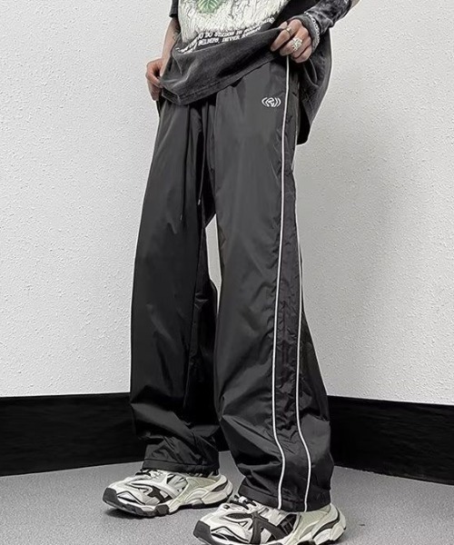 セール】サイドダブルラインナイロントラックパンツ / ジャージ