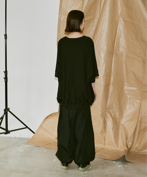 Utusiyo（ウツシヨ）の「oversized T-shirt 吹（Tシャツ/カットソー・メンズ・ブラック/ホワイト・FREE）」の6枚目の写真