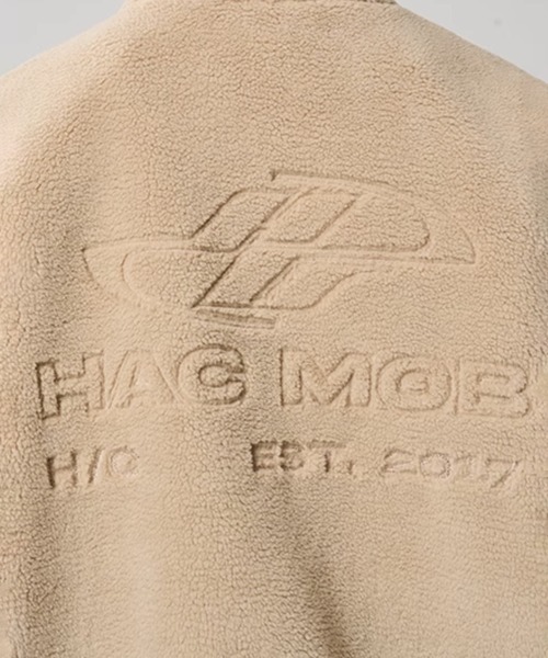 HARSH AND CRUEL(ハーシュアンドクルーエル)の「ジャガードボアフリース ハイネックブルゾン オーバーサイズ ユニセックス HC23W7OT06【Harsh and Cruel】(ブルゾン・メンズ・アイボリー/ブラウン・M/XL/L)」の16枚目の写真