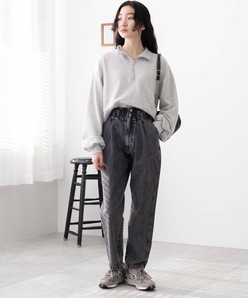 WEGO（ウィゴー）の「WEGO/【マルチサイズ】ウエストフリルマムデニムパンツ（デニムパンツ・レディース・ライトインディゴブルー/ブラック系その他/ホワイト・SMALL/MEDIUM/LARGE/X-SMALL）」の9枚目の写真