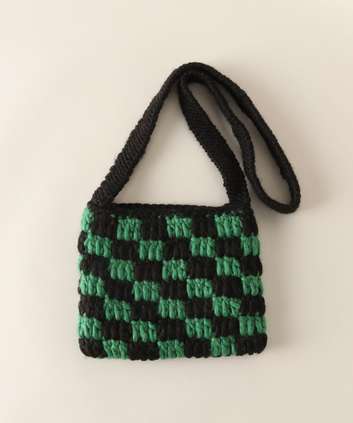 bal(バル)の「【BAL/ バル】Original HAND KNIT SACOCHE:サコッシュ(ショルダーバッグ・レディース・グリーン・FREE)」の1枚目の写真