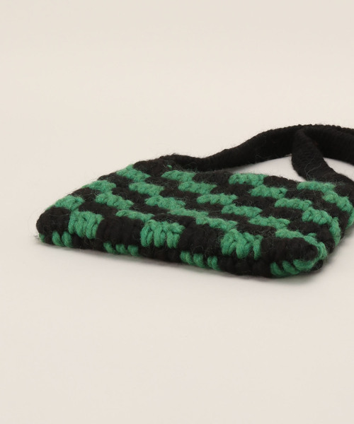 bal(バル)の「【BAL/ バル】Original HAND KNIT SACOCHE:サコッシュ(ショルダーバッグ・レディース・グリーン・FREE)」の2枚目の写真