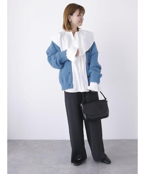 Lugnoncure(ルノンキュール)の「フェザーレギュラー丈前後着カーデ(カーディガン/ボレロ・レディース・ベージュ/ブラック/ブルー・F)」の10枚目の写真