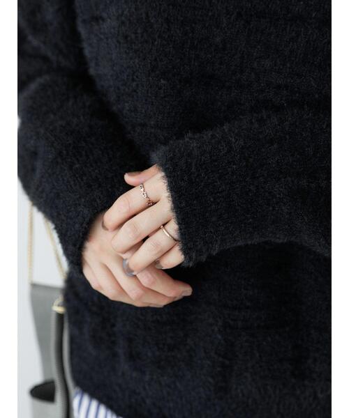 Lugnoncure(ルノンキュール)の「フェザーレギュラー丈前後着カーデ(カーディガン/ボレロ・レディース・ベージュ/ブラック/ブルー・F)」の12枚目の写真