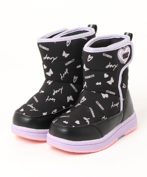 ANAP GiRL(アナップガール)の「【ANAP KIDS】 ダウンブーツ(ブーツ・キッズ・ピンク/ホワイト×パープル・19.0cm/18.0cm/16.0cm/17.0cm)」の1枚目の写真