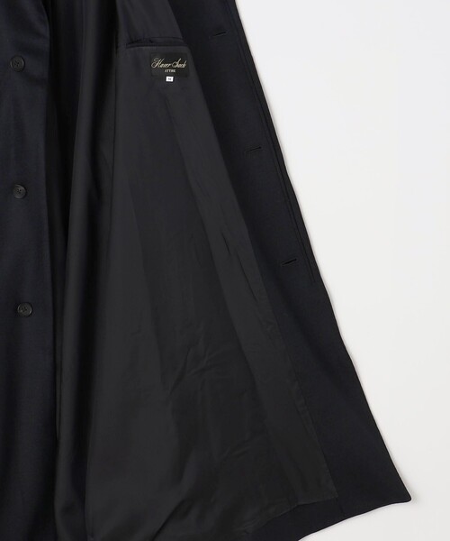 HAVERSACK（ハバーザック）の「HAVERSACK ボイルドウールコート（ステンカラーコート・メンズ・ネイビー・M）」の8枚目の写真