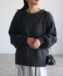 もちふわシャギーニットプルオーバー / モヘアライクニットプルオーバー