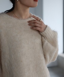 もちふわシャギーニットプルオーバー / モヘアライクニットプルオーバー