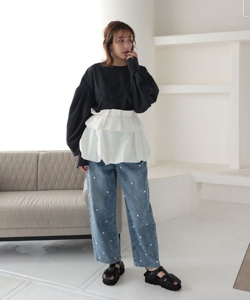 DONOBAN(ドノバン)の「マルチwayバルーンペプラム(ベスト・レディース・カーキ/ブラック/ホワイト・F)」の14枚目の写真