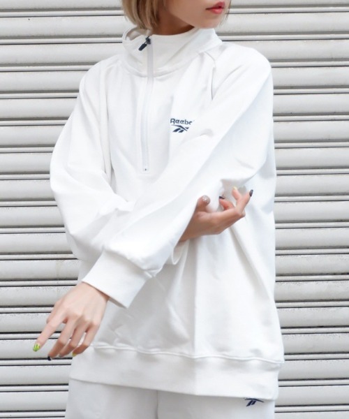 Reebok(リーボック)の「【Reebok/リーボック】ハーフジップスウェットトップス/トレーナー(スウェット・レディース・オレンジ/ホワイト/ライトブルー/ブラック・SMALL/MEDIUM/X-LARGE/LARGE)」の8枚目の写真